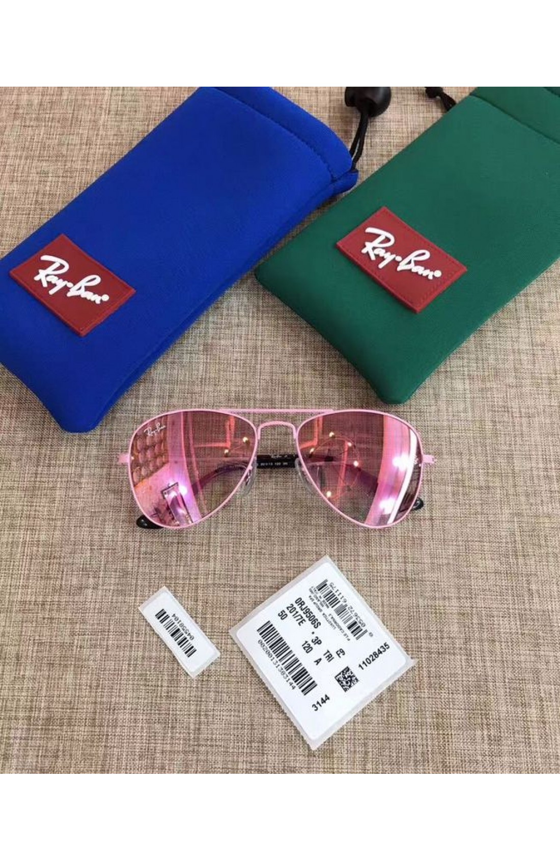 Ray Ban Polarized Aviator Sunglasses Pink