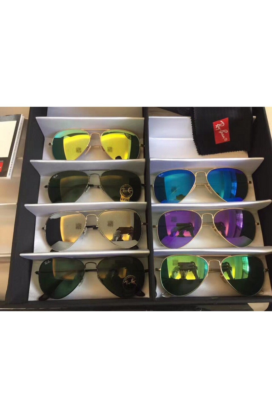 ray ban aviator green sunglasses