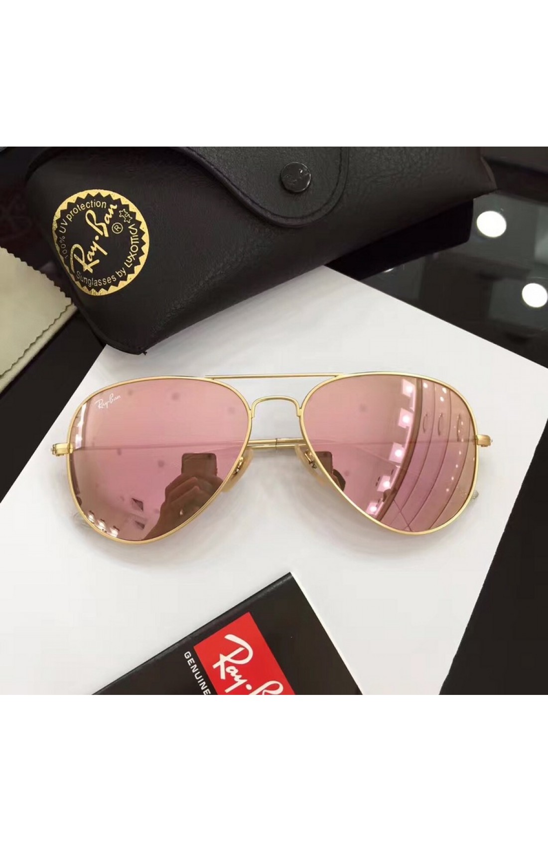 Ray Ban aviator Sunglasses Pink