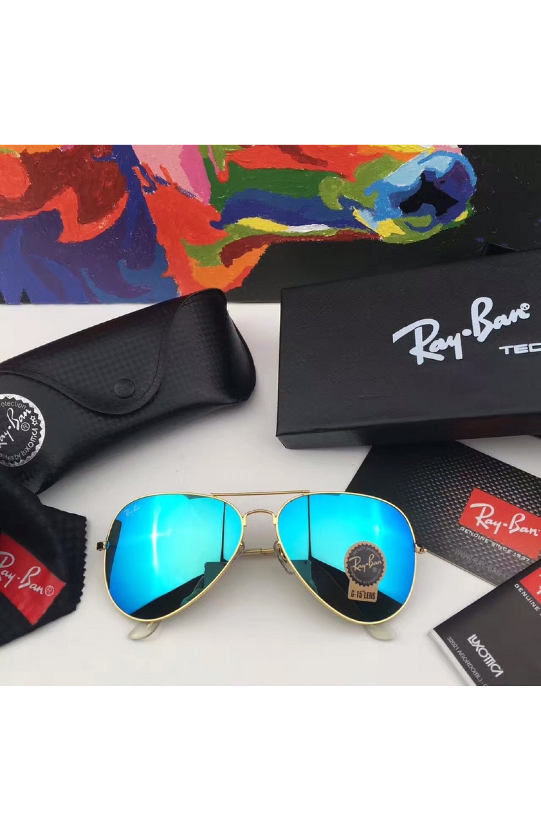 Ray Ban aviator Sunglasses RB3026 Blue