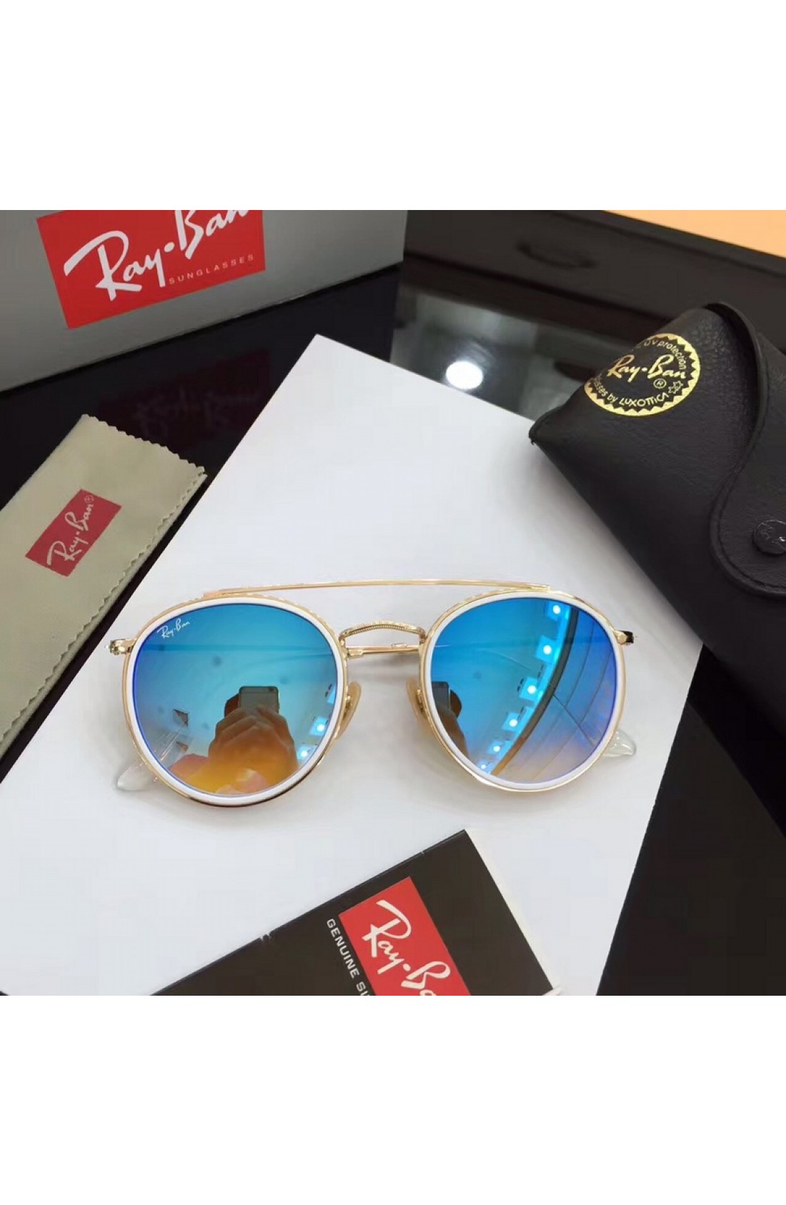 blue lens sunglasses ray ban