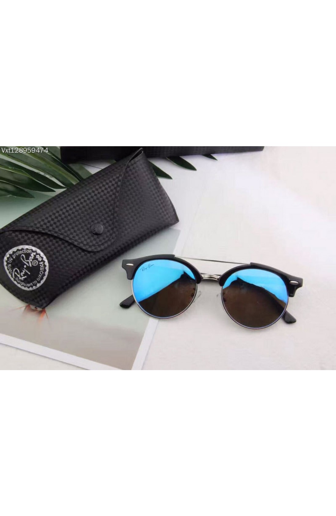 Discount Ray Ban Js044 Polarized Sunglasses Blue Lenses Black Frame