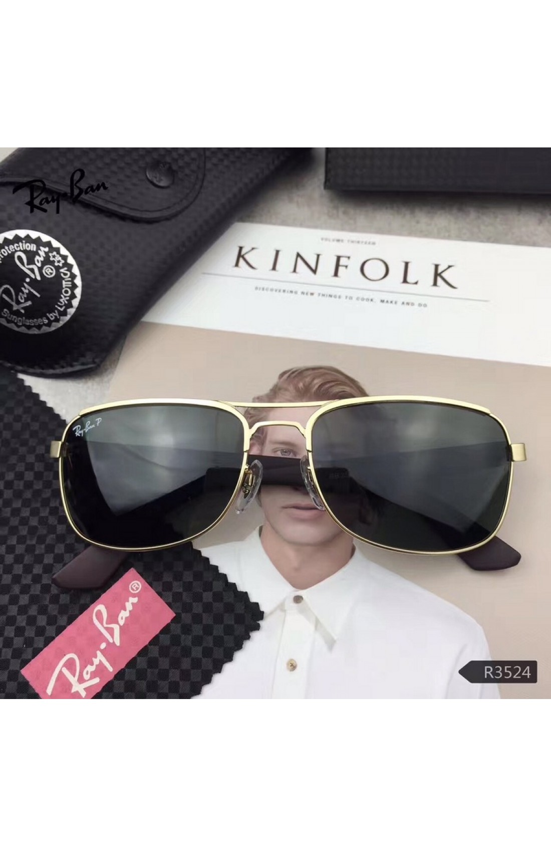 Warehouse Sale Men S Women S Ray Ban Polarized Sunglasses Black Gold