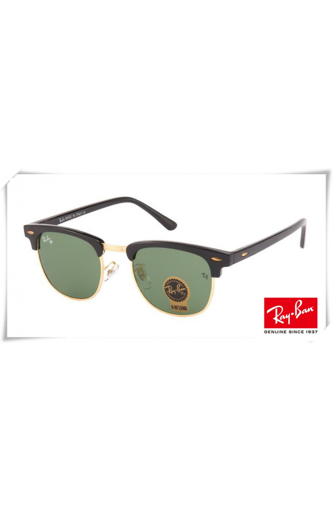 clubmaster gold frame