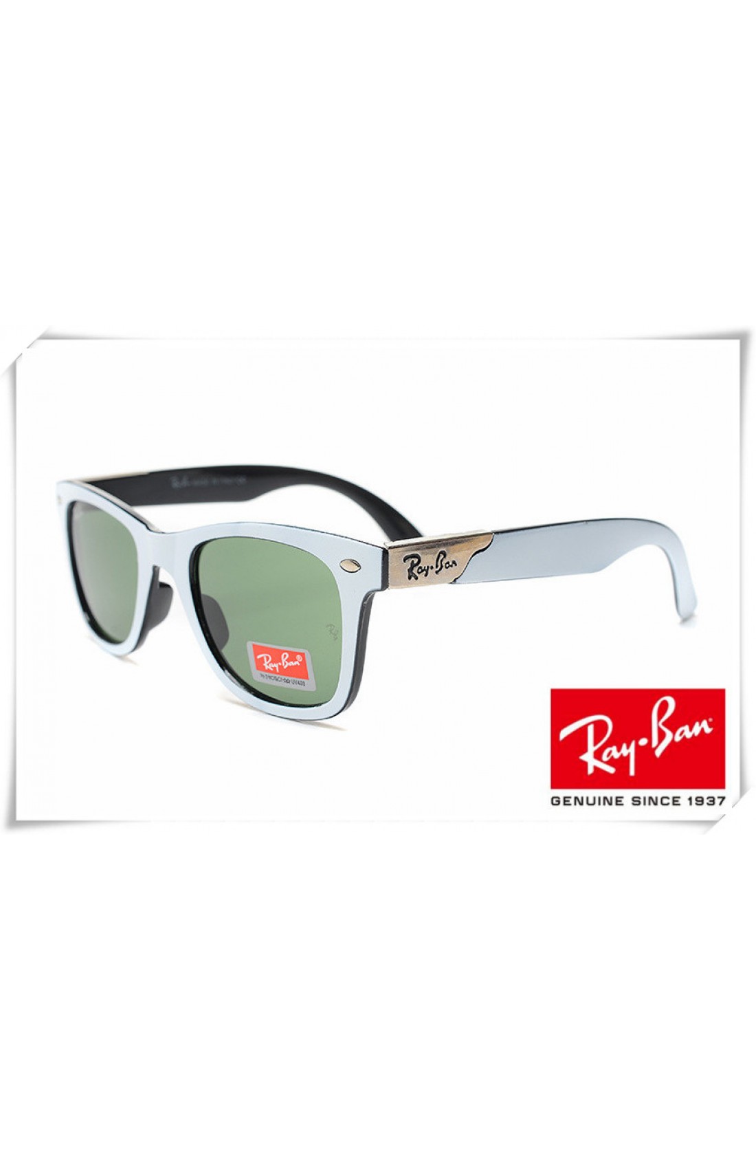 black and white ray bans