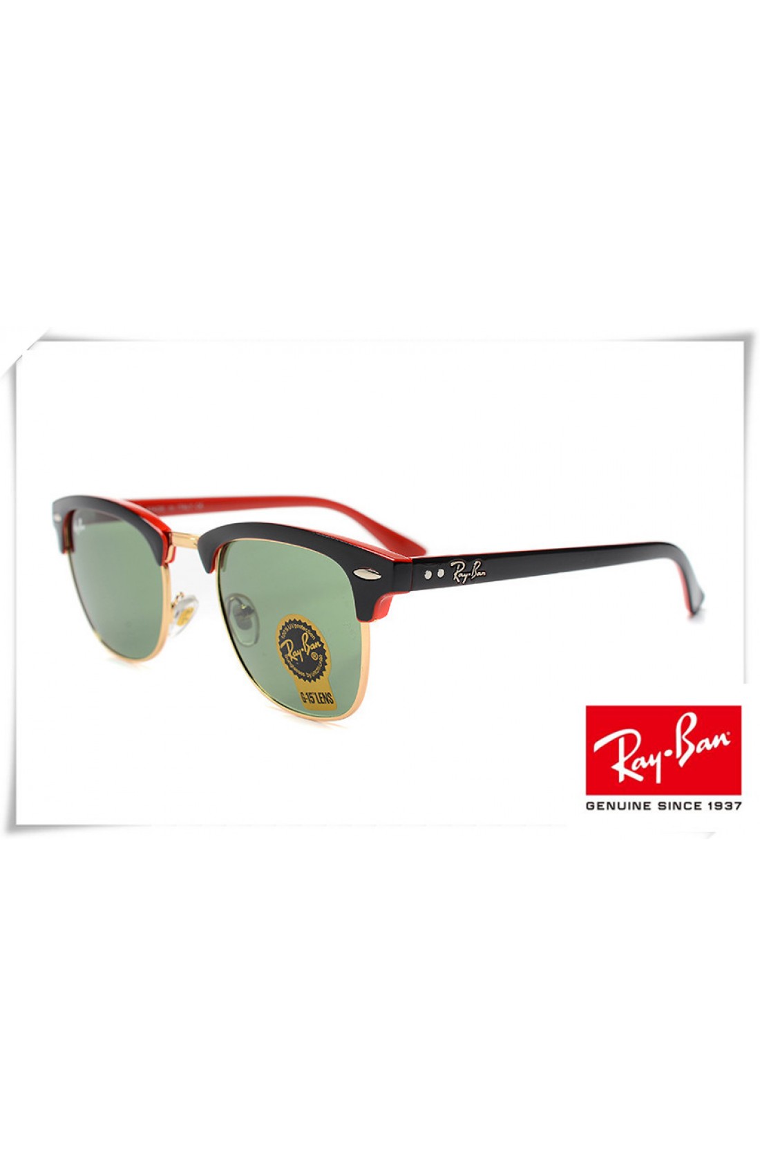 ray ban red and black frames