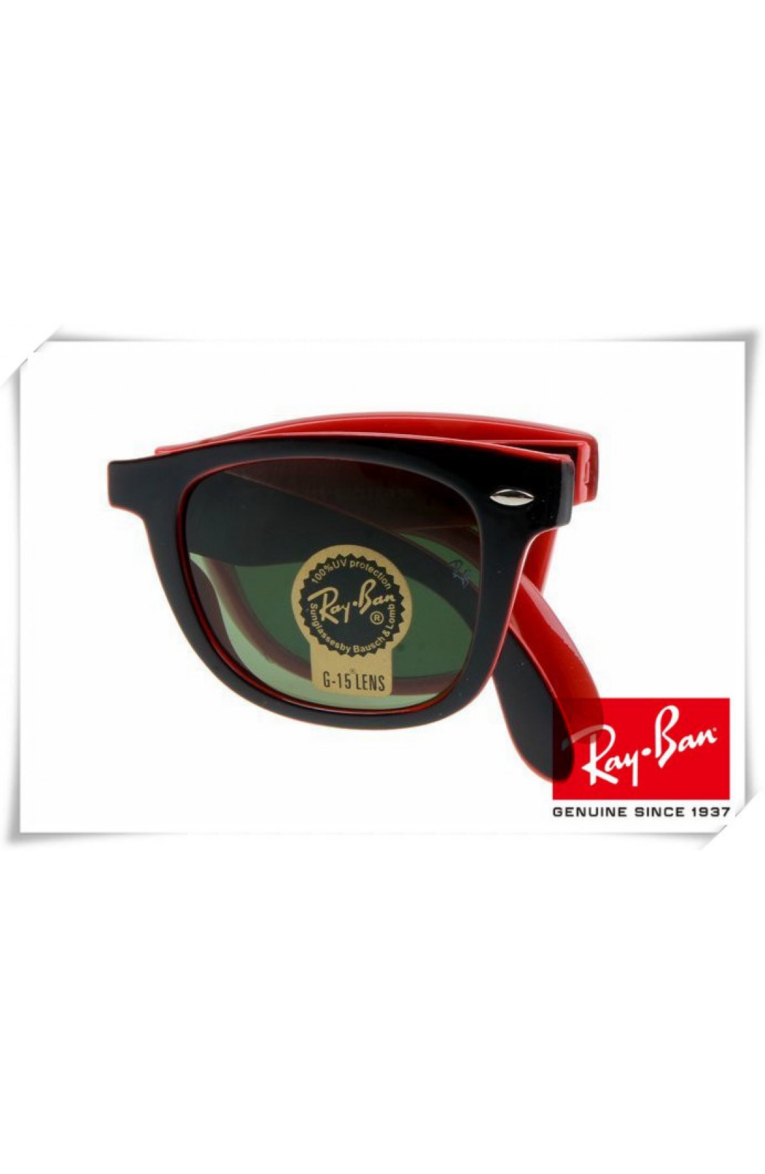 ray ban black red sunglasses